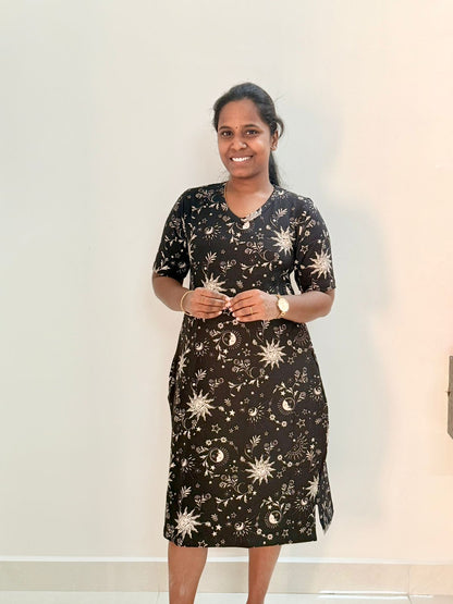 Printed long polo - Dark Sun Shine