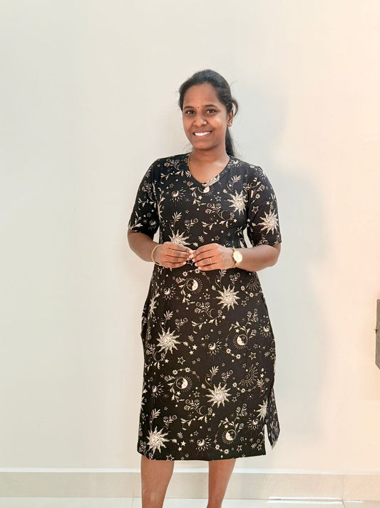 Printed long polo - Dark Sun Shine