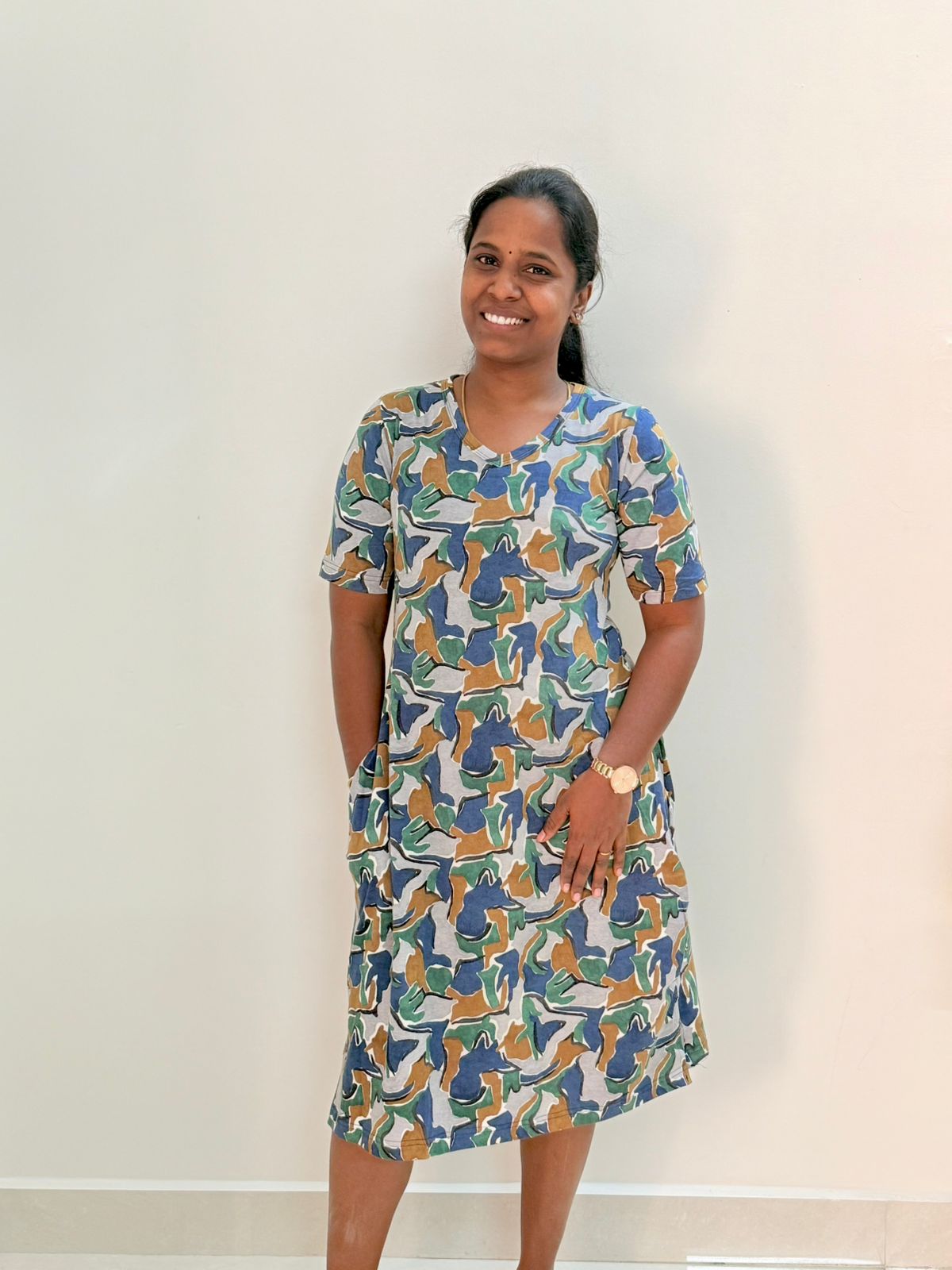 Printed long polo - Rainbow cut