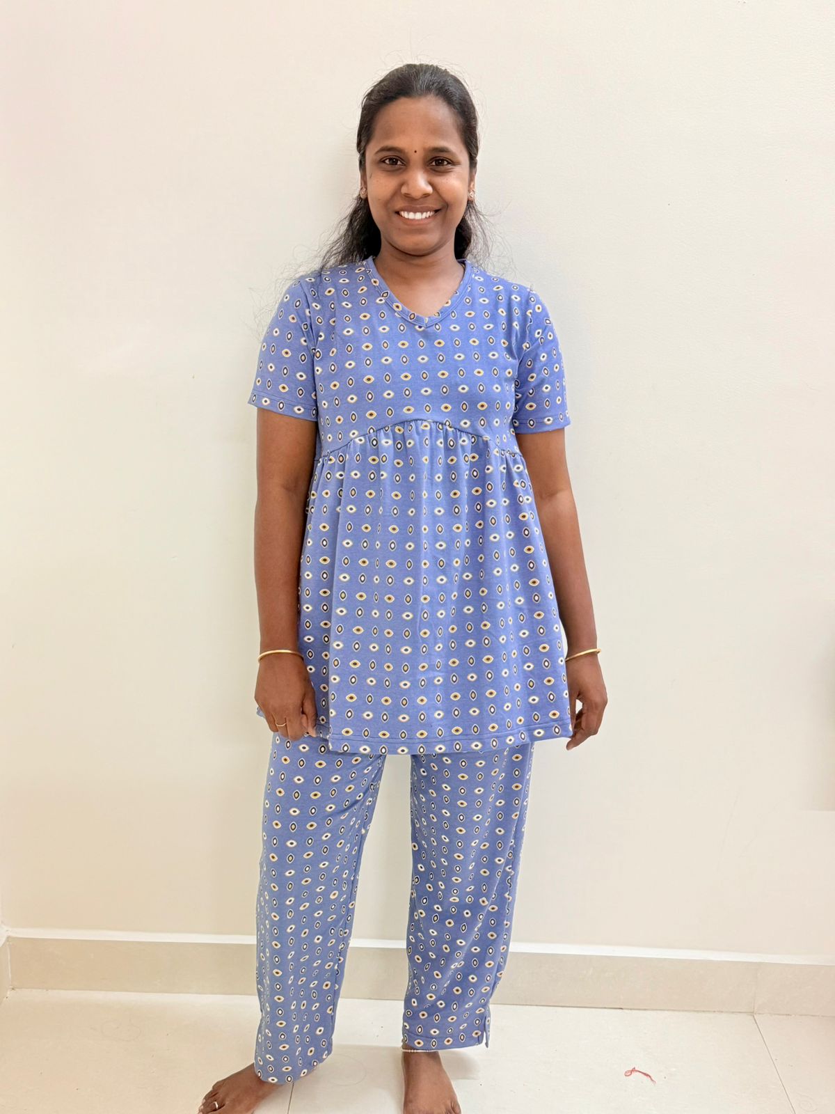 Premium Women's Curvy peplum coord set - Grey Eyes