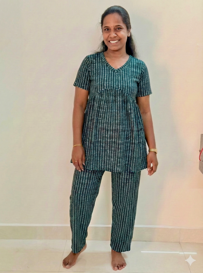 Premium Women's Curvy peplum coord set - Multi box