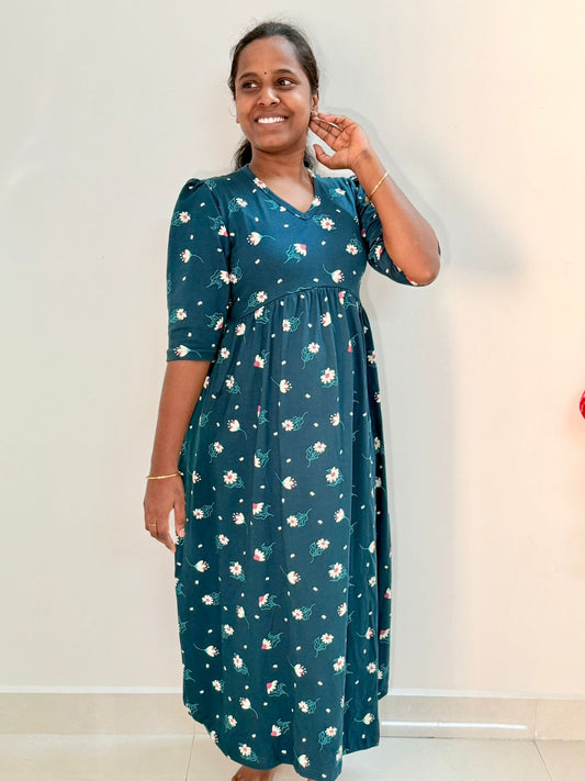 Premium - Soft Curvy peplum maxi- TCAPN07 - Pachai kili