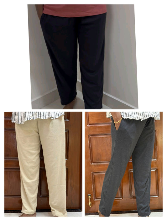 Super saver pack of 3- Women's Straight pant - Black , Ash grey and Skin