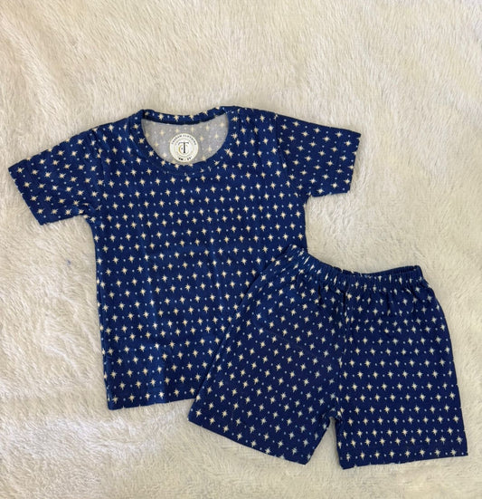 Kids Wear - Unisex Coord sets - Royal star coords set