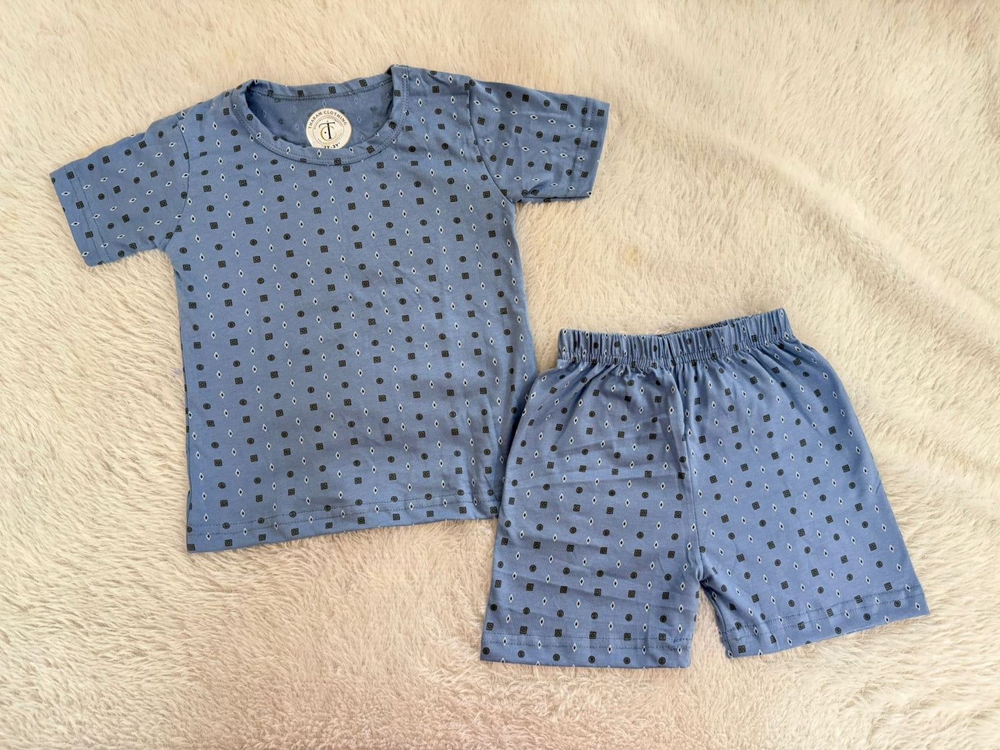 Kids Wear - Unisex Coord sets - Sky cops coords set