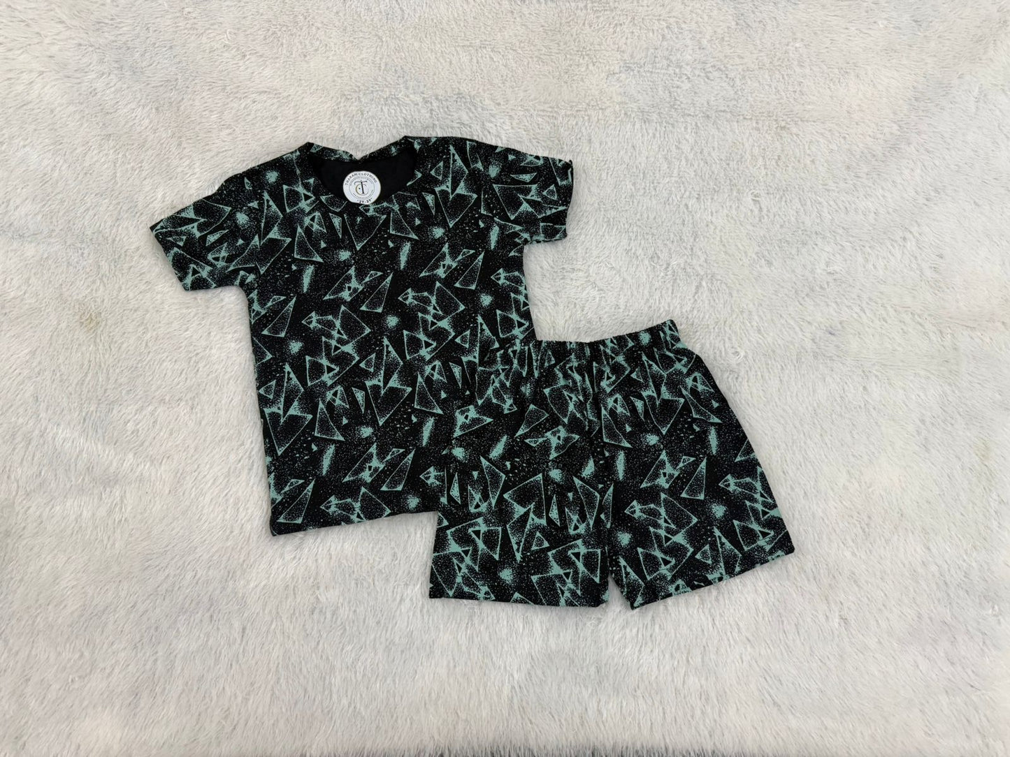 Kids Wear - Unisex Coord sets - Black radiant