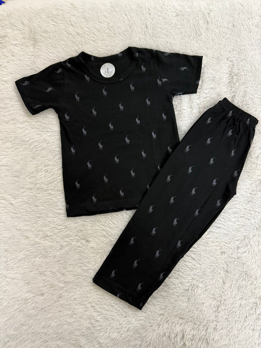 Kids Wear - Unisex Pyjama set - Black king