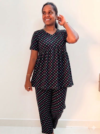 Premium Women's Curvy peplum coord set - Kutti poo pattas