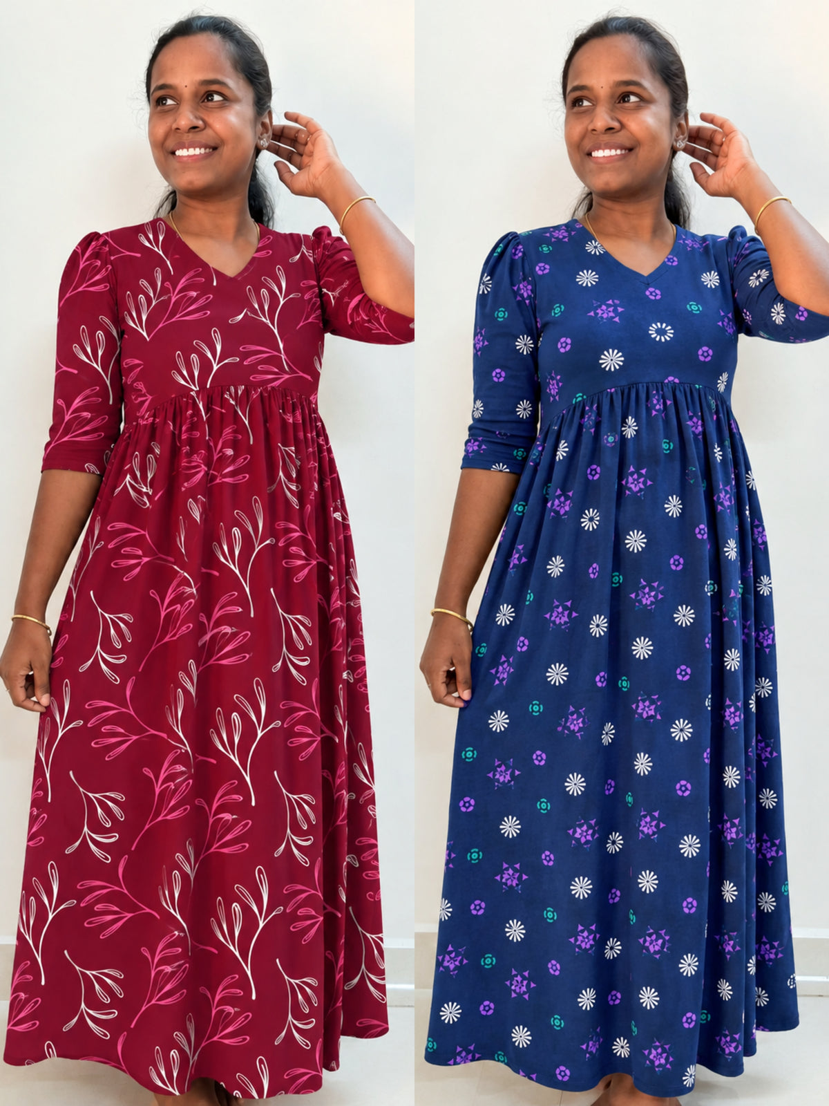 Premium quality - Defective peplum style Non feeding dress (One piece - Random Colour)- Image is just for reference