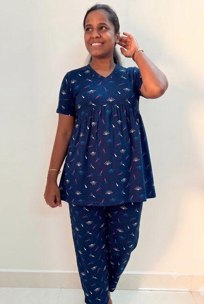 PREBOOKING - Premium Women's Curvy peplum coord set - Royal carros peplum coords