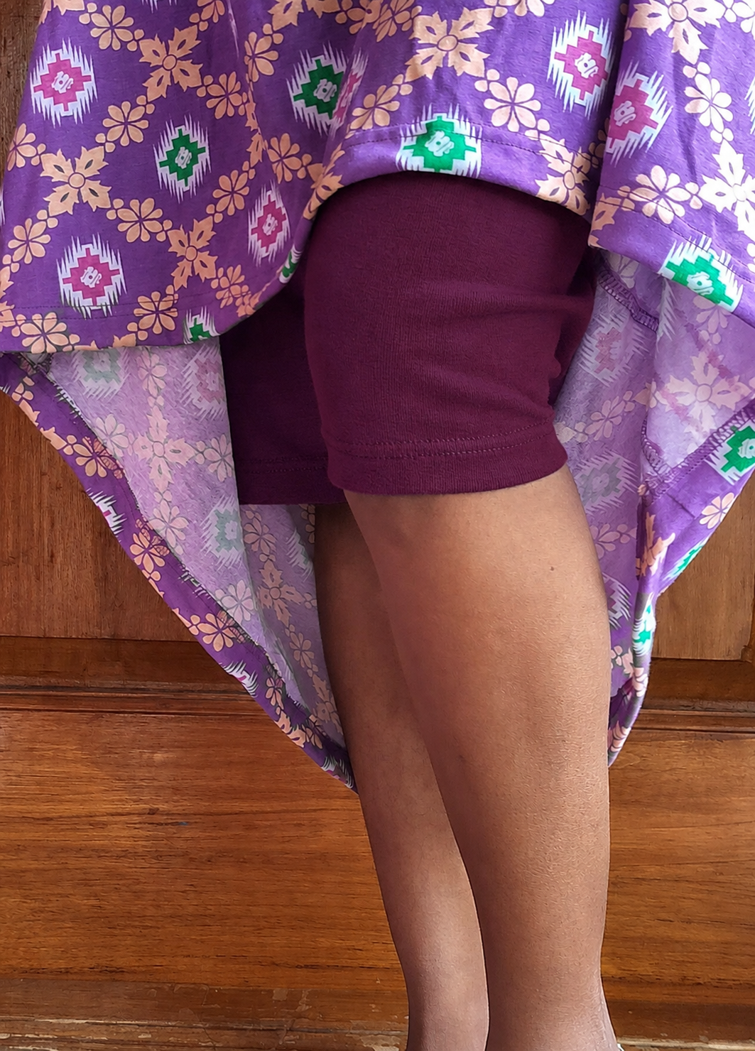 *Ready to dispatch* - Knee Length Pant -(Deep Wine)