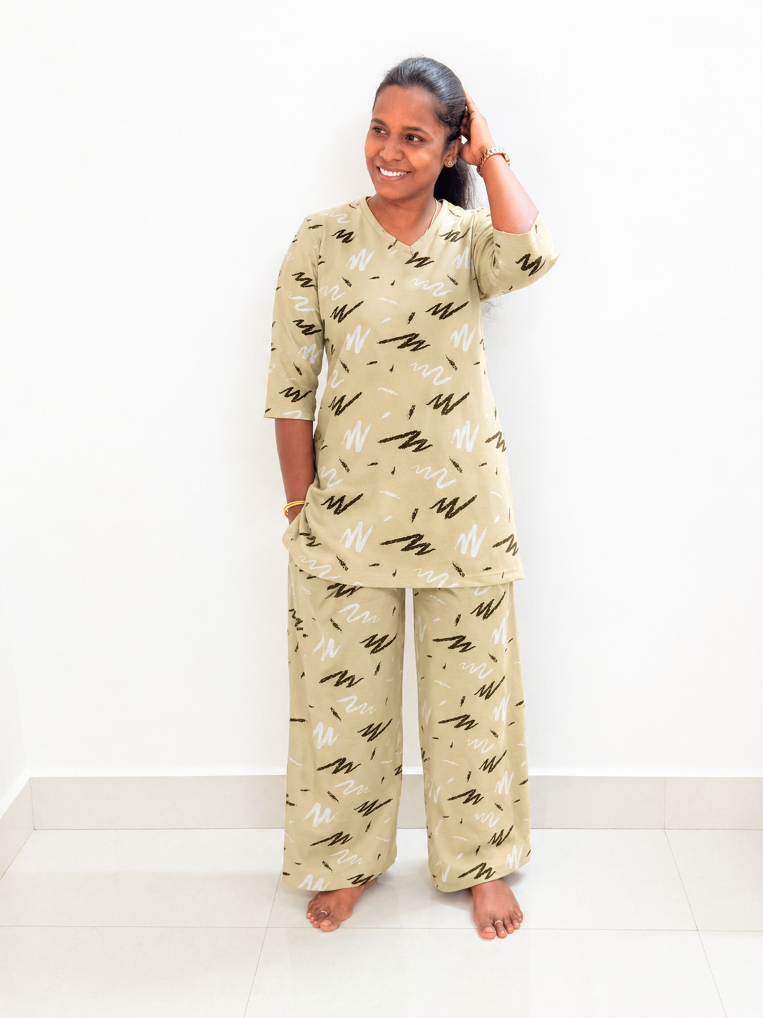 *PREBOOKING* - Women's Kurthi night set  - Milky shake