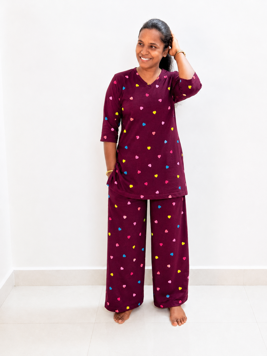 *PREBOOKING* - Women's Kurthi night set - Naval sweet heart