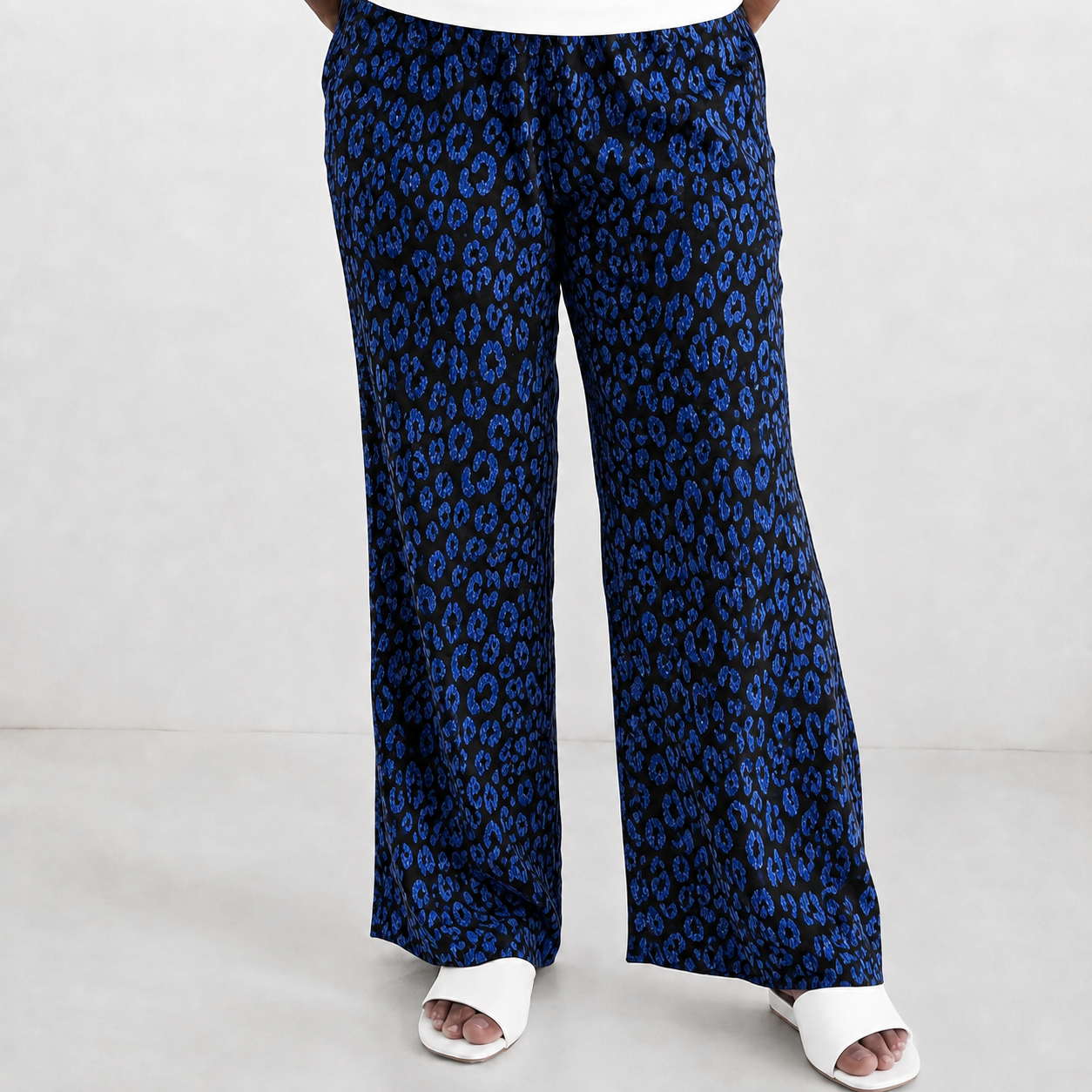 *Prebooking* - STRETCHABLE Women's Printed Palazzo pant Full pant - Blue darkin palazzo pant