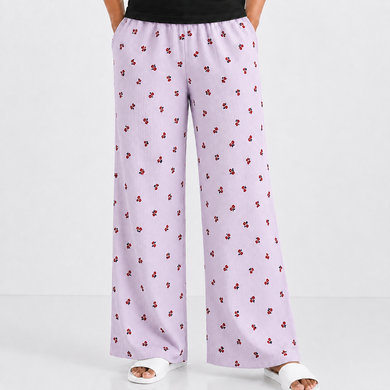 *Prebooking* - STRETCHABLE Women's Printed Palazzo pant Full pant - Oodhaa poo palazzo pant
