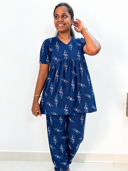 *PREBOOKING * - Premium Women's Curvy peplum coord set - Royal triples peplum coords
