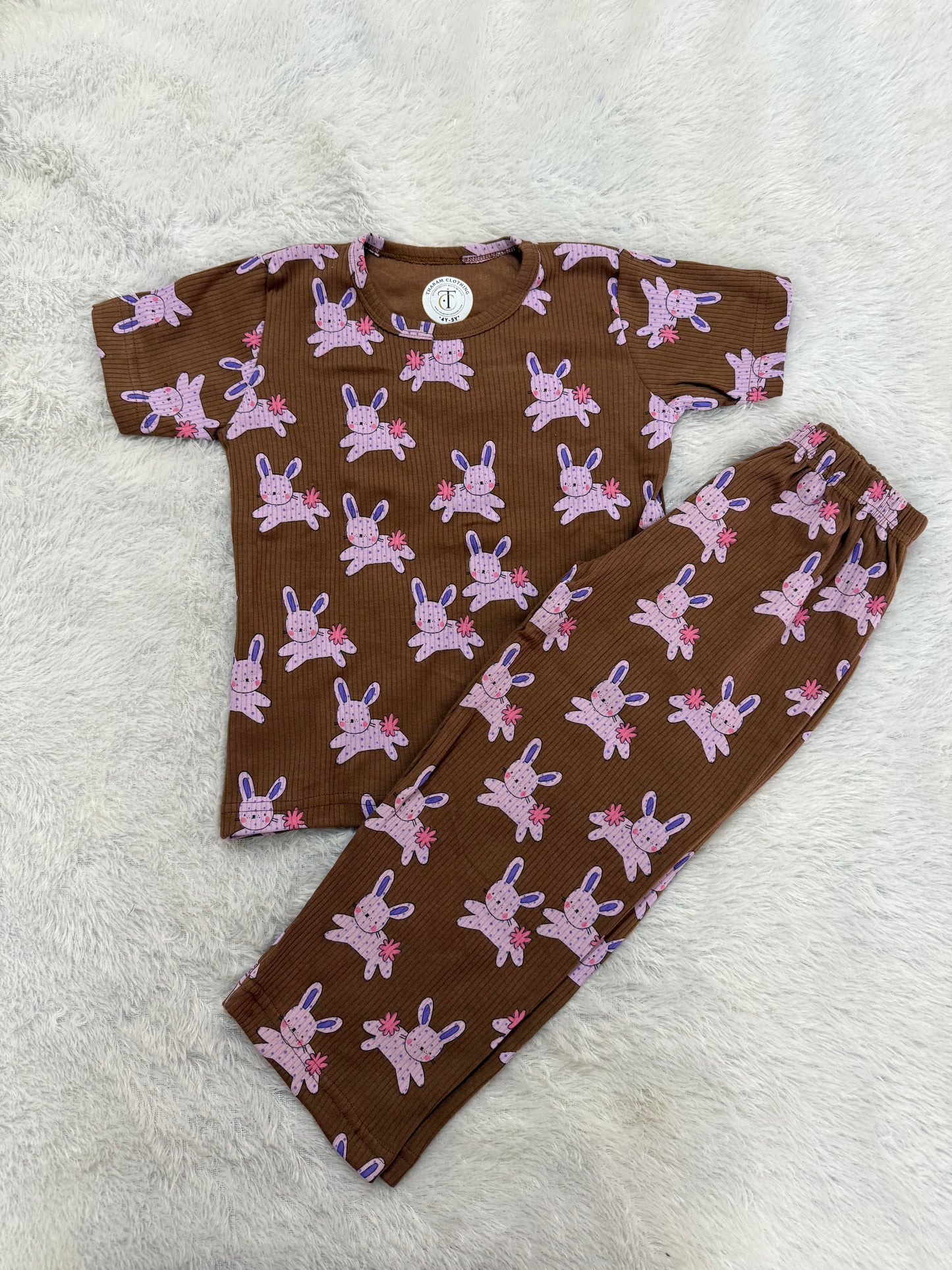 *READY TO DISPATCH* - Kids Wear - Unisex Pyjama set - Brown bun