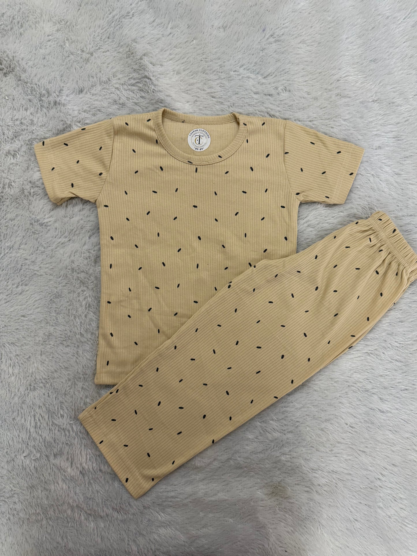 *READY TO DISPATCH* - Kids Wear - Unisex Pyjama set - Milky dark
