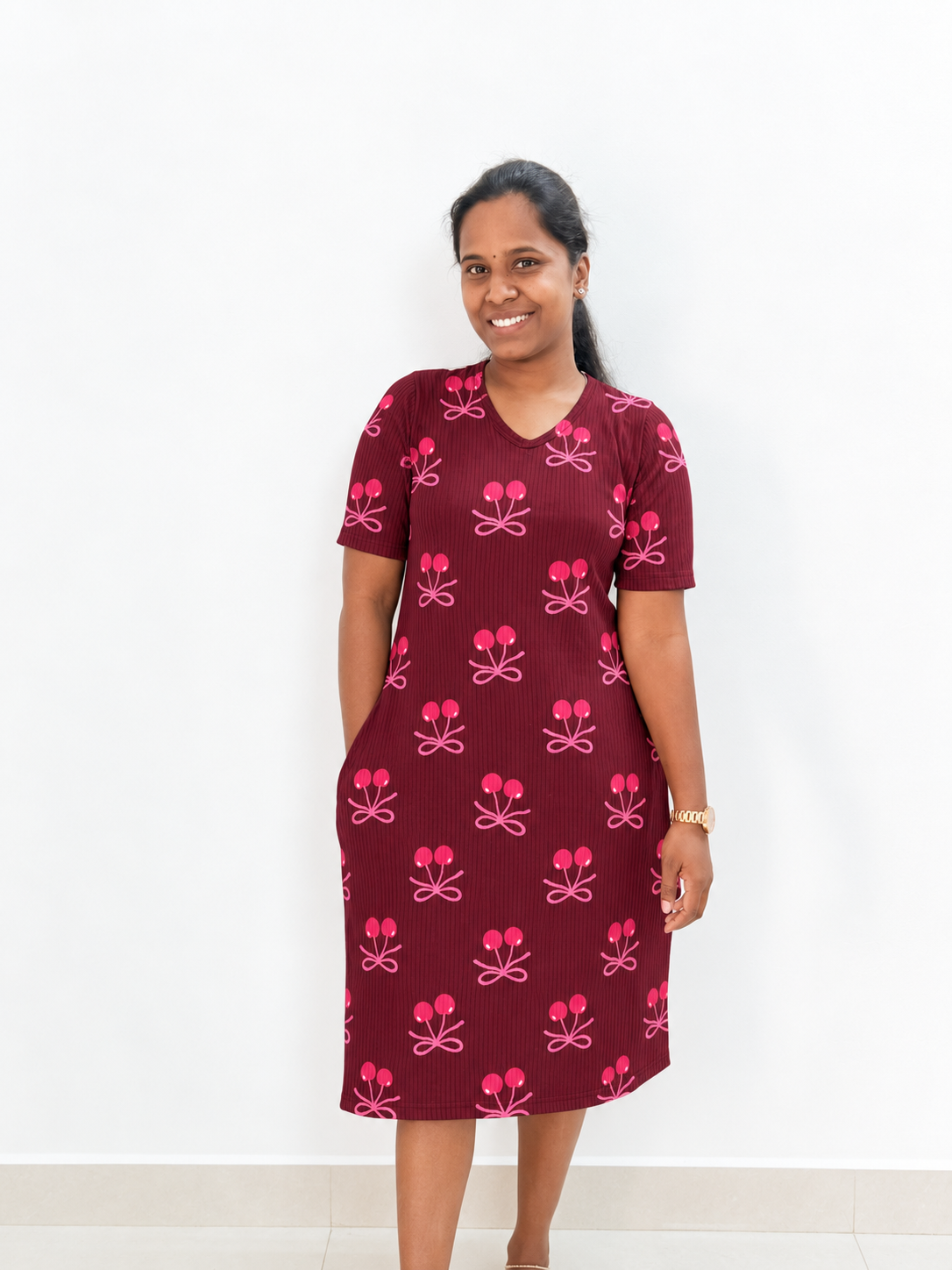 *READY TO DISPATCH* - Lounge kurtaas / Long polos - Cherry ribbon