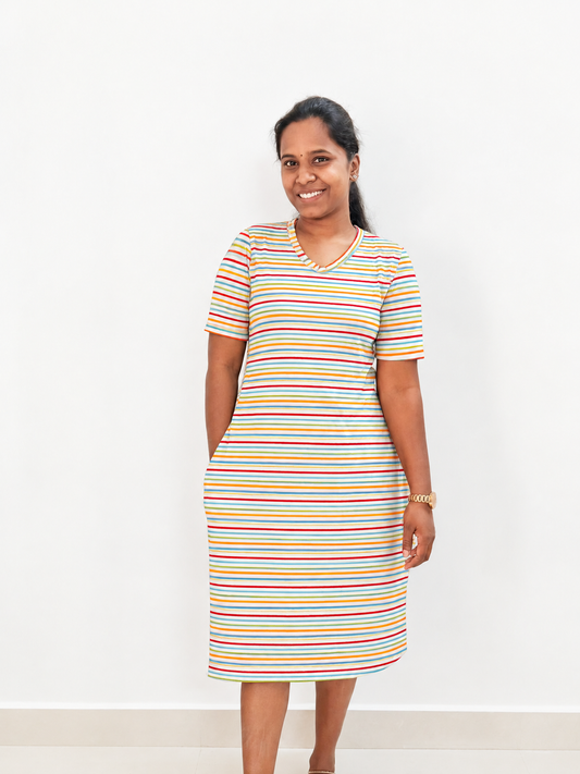 *READY TO DISPATCH* - Lounge kurtaas / Long polos - Golden stripes