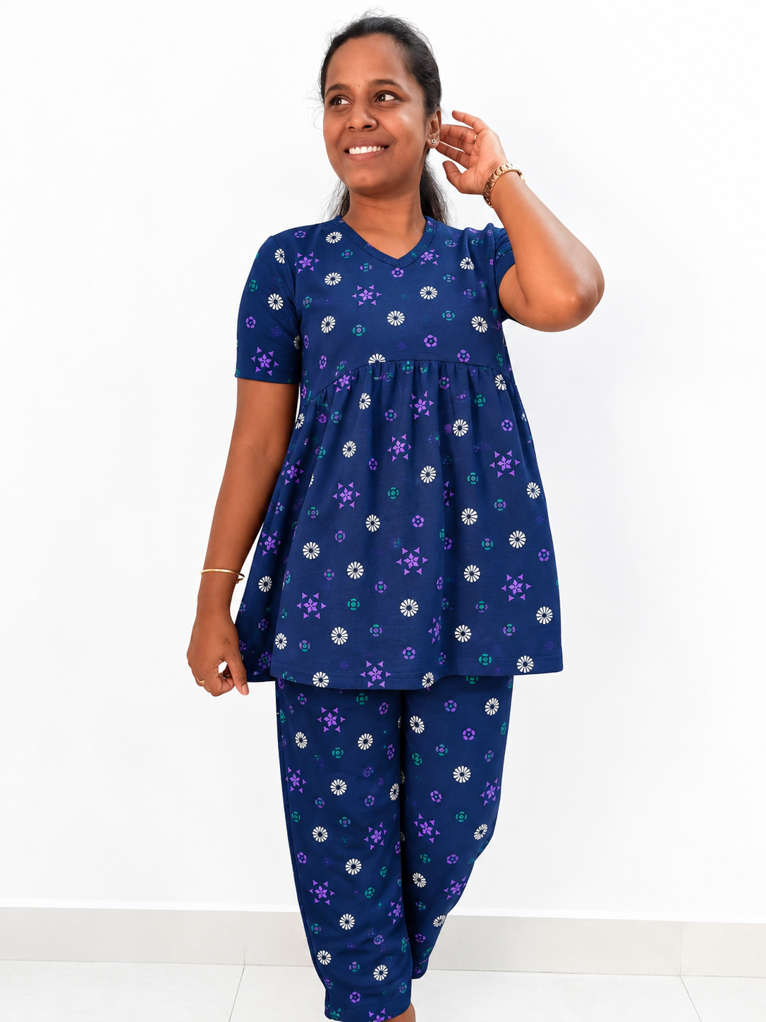 *READY TO DISPATCH* - Premium Women's Curvy peplum coord set - Royal blue  curvy peplum