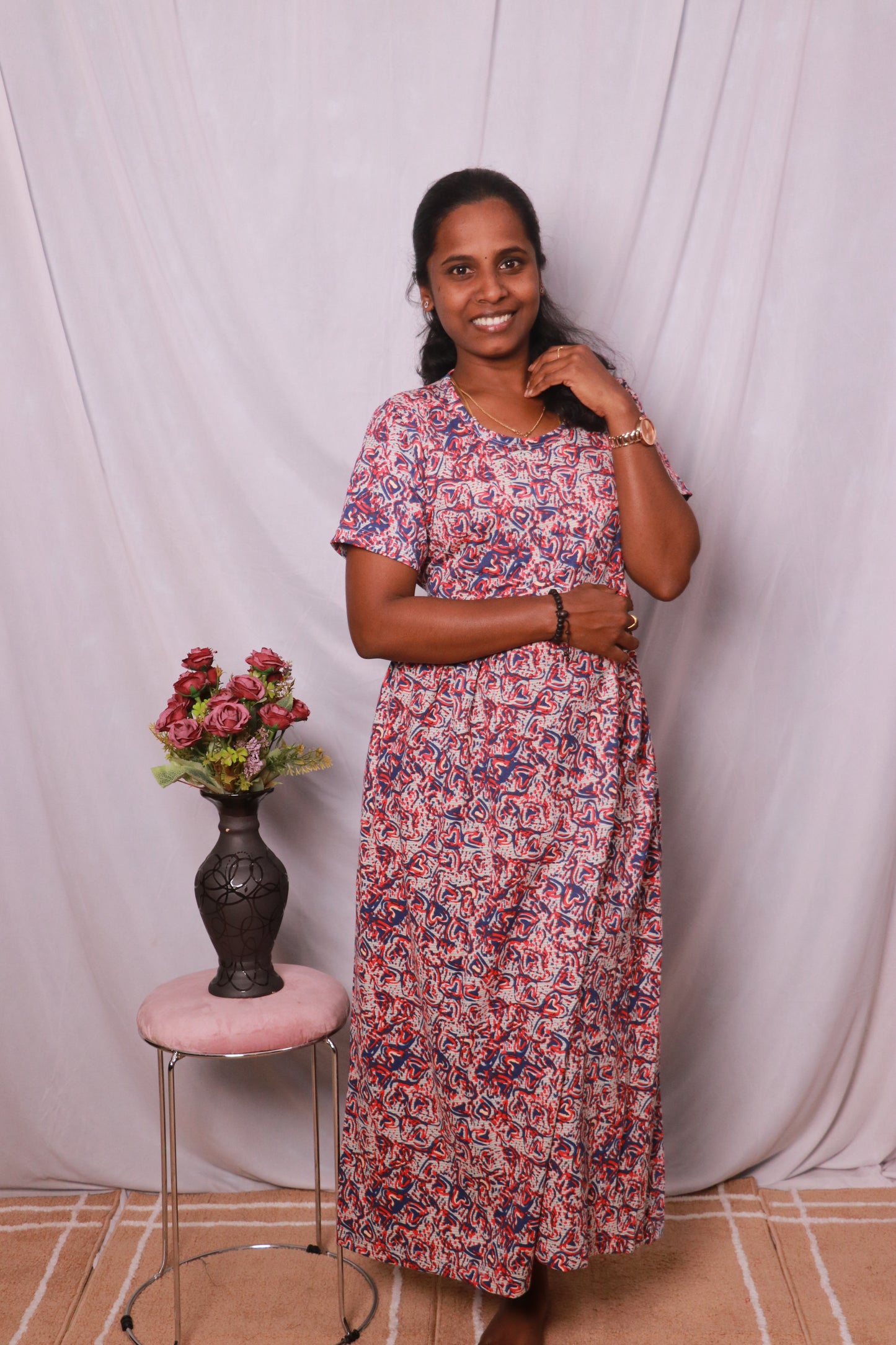 Feeding Lounge wear- TCGF08 - Maroon little hearts
