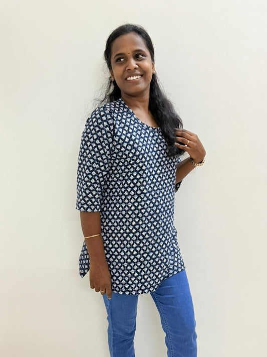 Women's Short Kur'TEES' - Navy Tagar