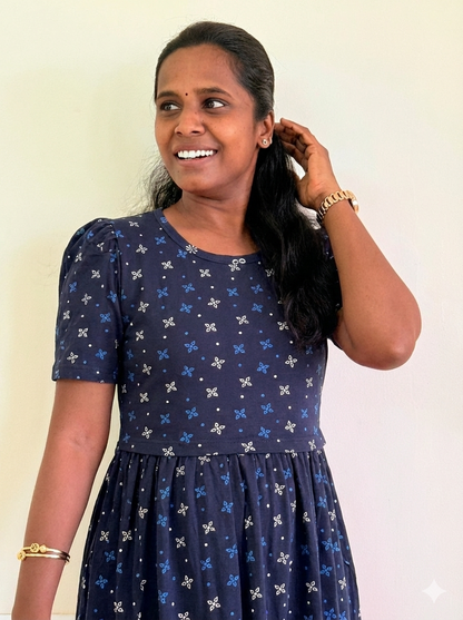 Premium quality Feeding Lounge wear puff sleeves - TCOF02 - Navy rangols