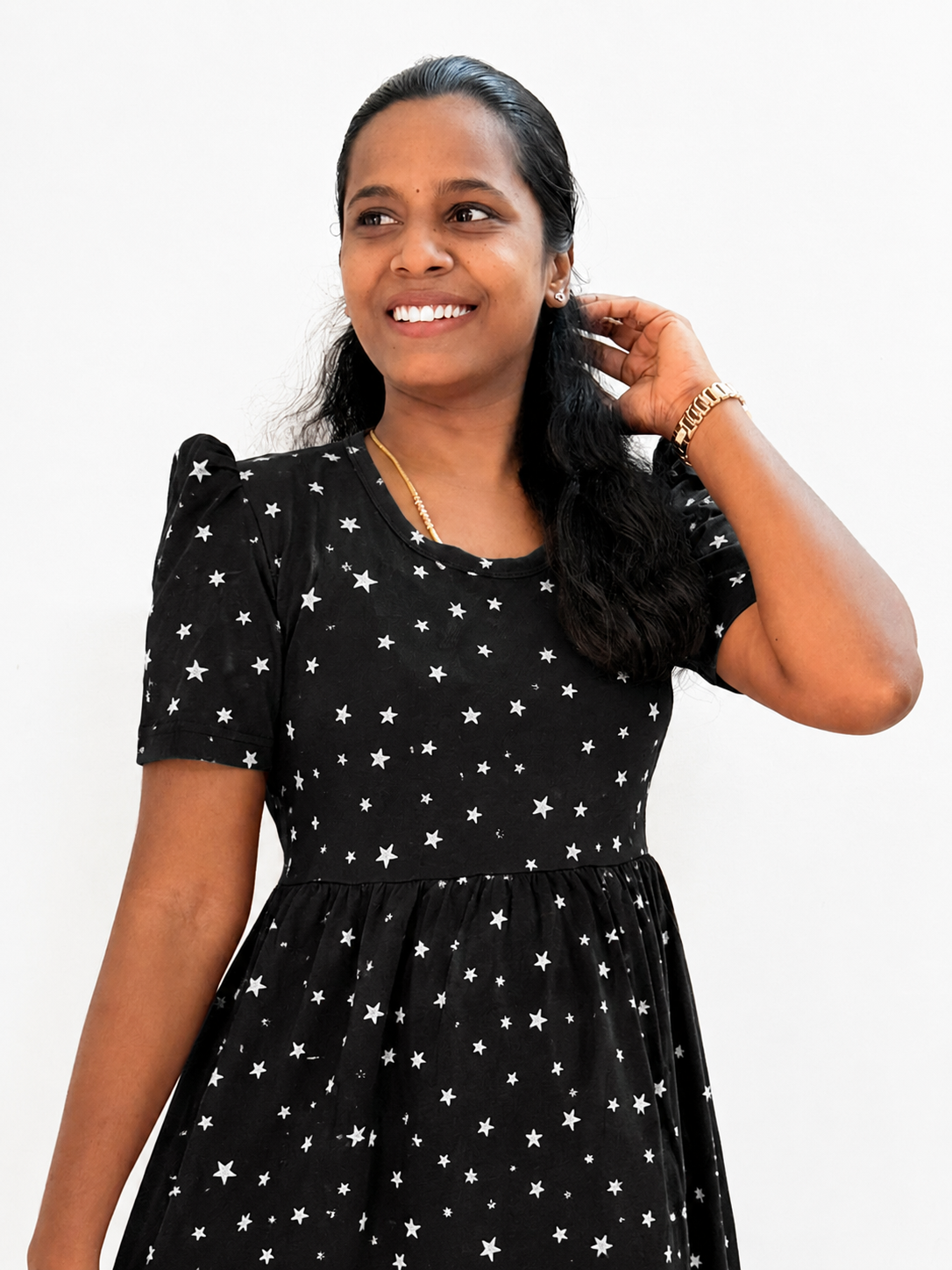 *PREBOOKING* - Premium - Women's Non feeding Lounge wear puff sleeves - Black stars lounge wear